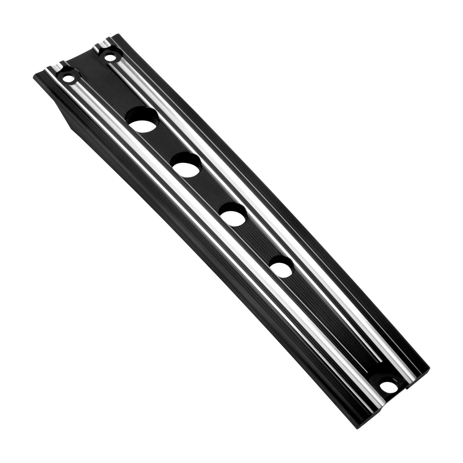 FR004001_HCmotorku_Black CNC Aluminum Lower Dash Panel Extension for Harley Softail Fat Boy ‘18-Up