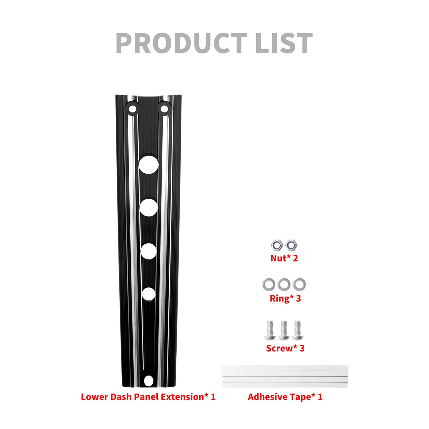 FR004001_HCmotorku_Black CNC Aluminum Lower Dash Panel Extension for Harley Softail Fat Boy ‘18-Up Product List