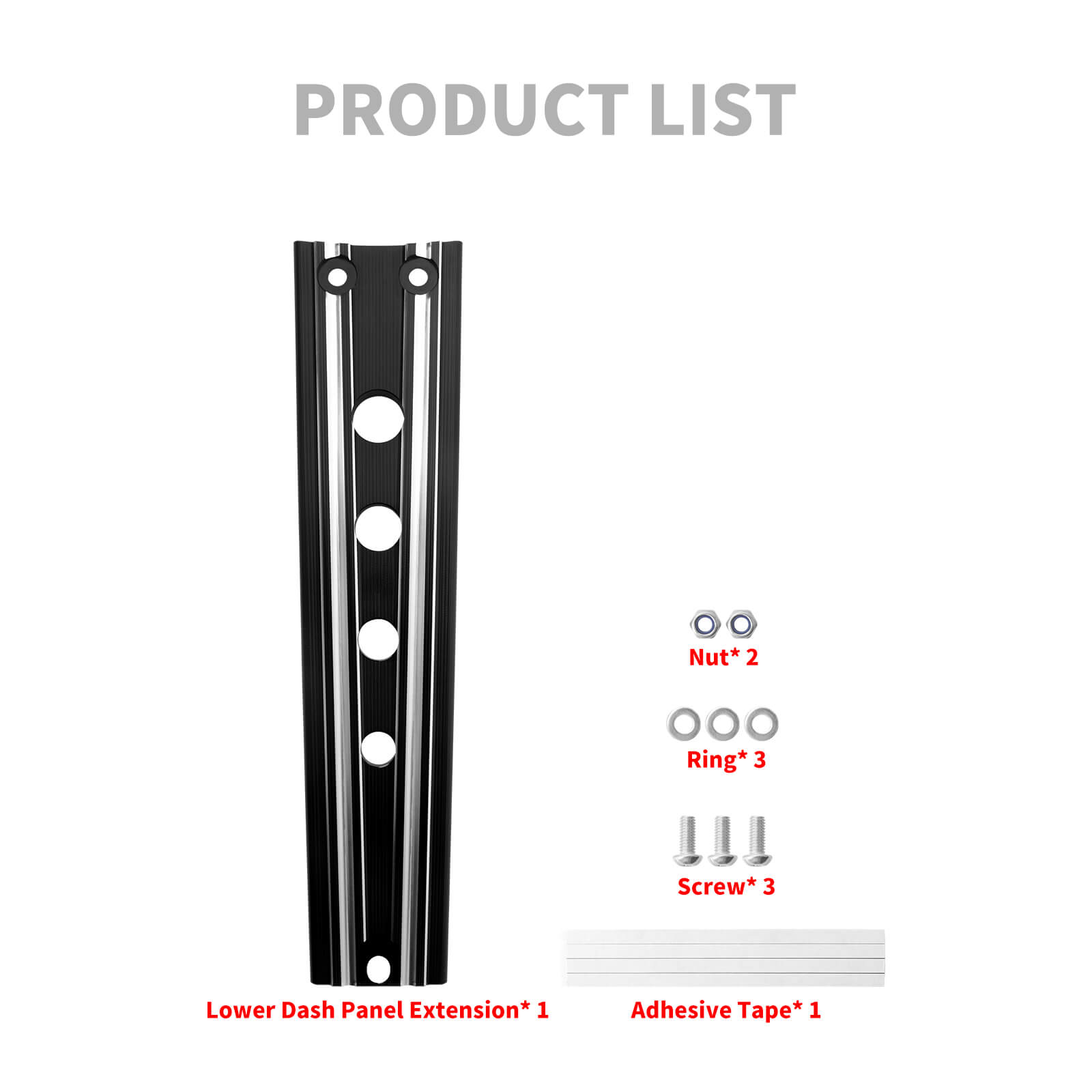 FR004001_HCmotorku_Black CNC Aluminum Lower Dash Panel Extension for Harley Softail Fat Boy ‘18-Up Product List
