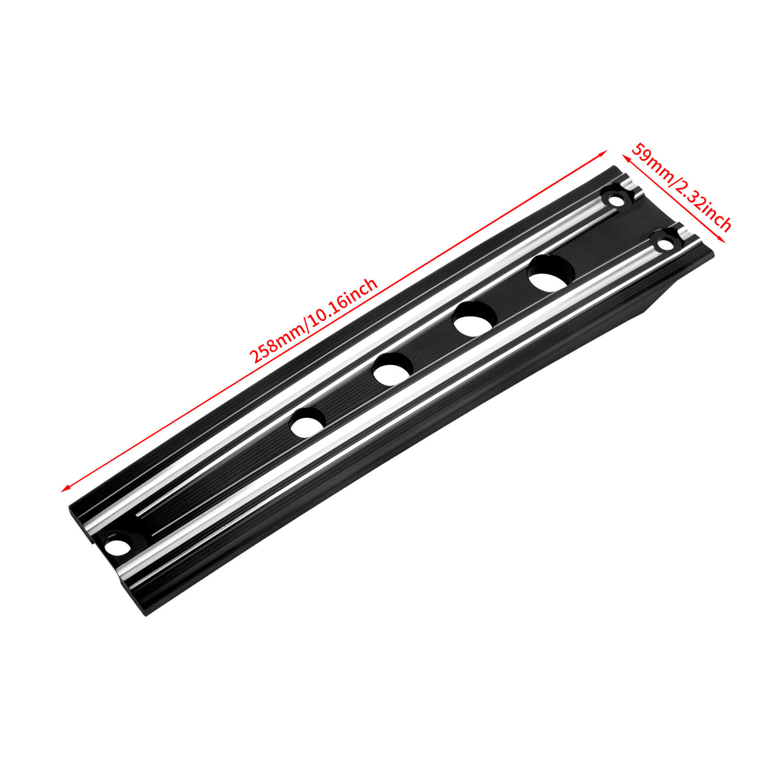 FR004001_HCmotorku_Black CNC Aluminum Lower Dash Panel Extension for Harley Softail Fat Boy ‘18-Up Size