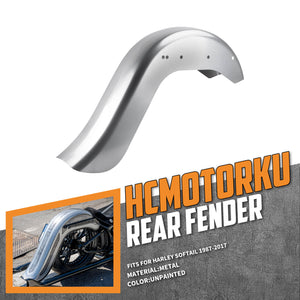 FR004602_HCmotorku_6” Premium Unpainted Rear Extended Fender for Harley Softail Models ‘86-’17