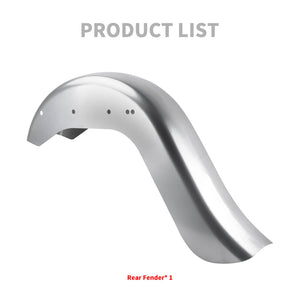FR004602_HCmotorku_6” Premium Unpainted Rear Extended Fender for Harley Softail Models ‘86-’17 Product List