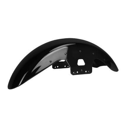 FR004801_HCmotorku Gloss Black 19” Front Fender Wheel Wrap Mudguard For Harley Touring ‘14-’23