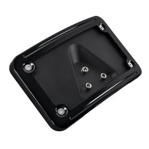 FR004901_HCmotorku_Black ABS Plastics Curved Laydown License Plate Bracket Mount For Harley Honda