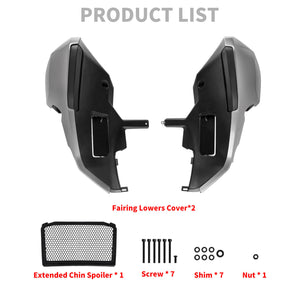 FR005004 HCmotorku Customized Silver Lower Fairing Engine Guard for Harley Touring Street Glide Road Glide ‘23-’25 