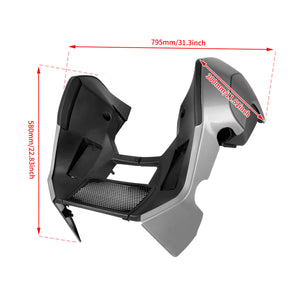 FR005004 HCmotorku Customized Silver Lower Fairing Engine Guard for Harley Touring Street Glide Road Glide ‘23-’25 Size