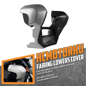 FR005004 HCmotorku Customized Silver Lower Fairing Engine Guard for Harley Touring Street Glide Road Glide ‘23-’25 