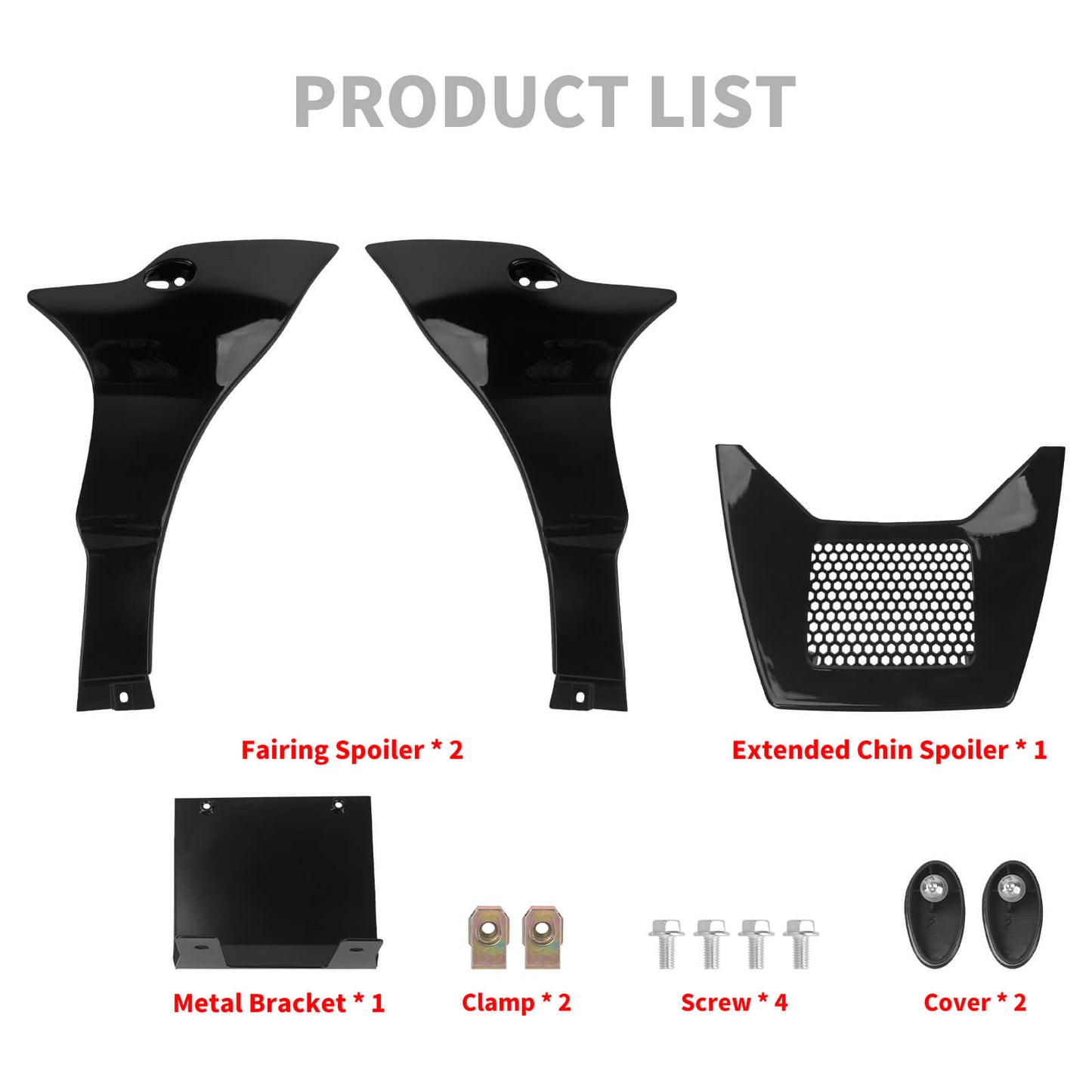 FR005101_HCmotorku_Gloss Black Chin Fairing Spoiler for Harley Softail Low Rider ST ‘22-’24 Product List