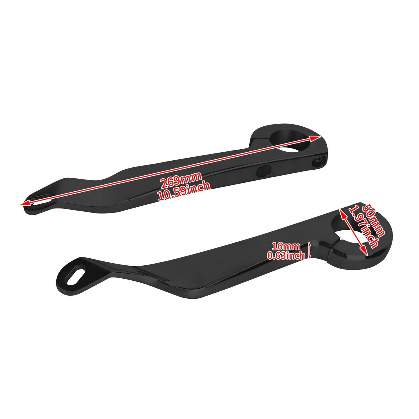 FR005201_HCmotorku_Black Fairing Support Bracket Kit For Harley Touring Road Glide ‘23-Up Size