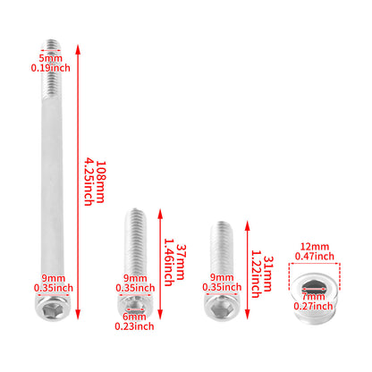 FR006101 HCmotorku Chrome Cover Screw Kit for Harley Softail ’18-’25 Touring ‘17-’25 Size