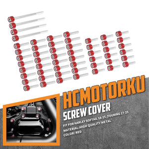 FR006102 HCmotorku Red Cover Screw Kit for Harley Softail ’18-’25 Touring ‘17-’25
