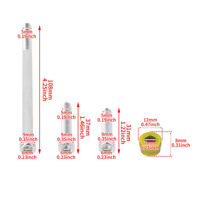 FR006103 HCmotorku Gold Cover Screw Kit for Harley Softail ’18-’25 Touring ‘17-’25 Size