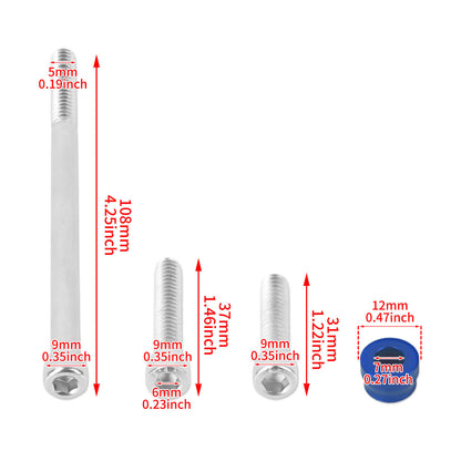 FR006104 HCmotorku Blue Cover Screw Kit for Harley Softail ’18-’25 Touring ‘17-’25 Size