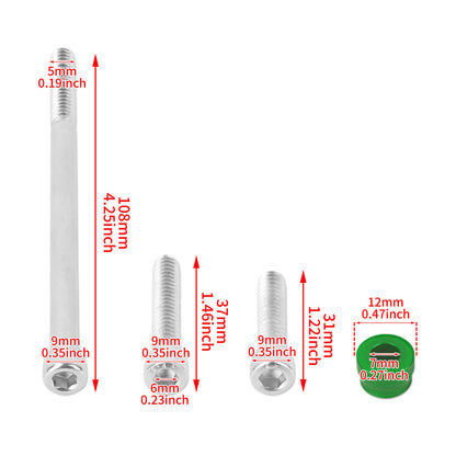 FR006105 HCmotorku Green Cover Screw Kit for Harley Softail ’18-’25 Touring ‘17-’25 Size