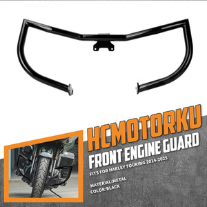 FR006701_HCmotorku_Front Crash Bar Highway Engine Guard for Harley Touring ‘14-’23 Road King Road Glide Street Glide Ultra Limited Tri Glide Freewheeler