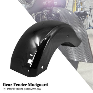 FR006901 HCmotorku Carbon Fiber Rear Fender Mudguard for Harley Touring ‘09-’23