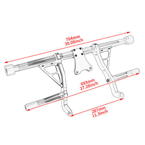 FR007103 hcmotorku Adjustable Aluminum Highway Engine Guard for Harley - size