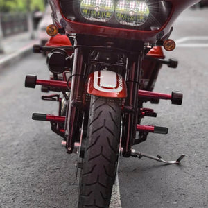 FR007103 hcmotorku Adjustable Aluminum Highway Engine Guard for Harley street glide - red