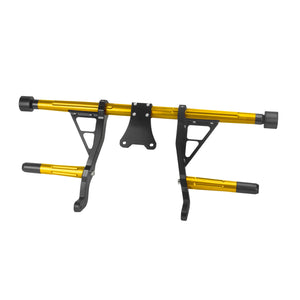FR007104 hcmotorku Yellow Adjustable Aluminum Highway Engine Guard for Harley