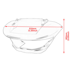FR007401 hcmotorku Premium Black Outer Fairing Headlight Cover for Harley road glide - size