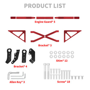 FR007601_HCmotorku_Red Highway Crash Bar Front Engine Guard for Harley Softail ‘18-’25 Street Bob Low Rider Low Rider S Low Rider ST Softail Standard Product 