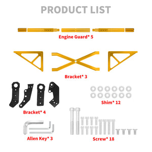 FR007602_HCmotorku_Gold Highway Crash Bar Front Engine Guard for Harley Softail ‘18-’25 Street Bob Low Rider Low Rider S Low Rider ST Softail Standard Product List