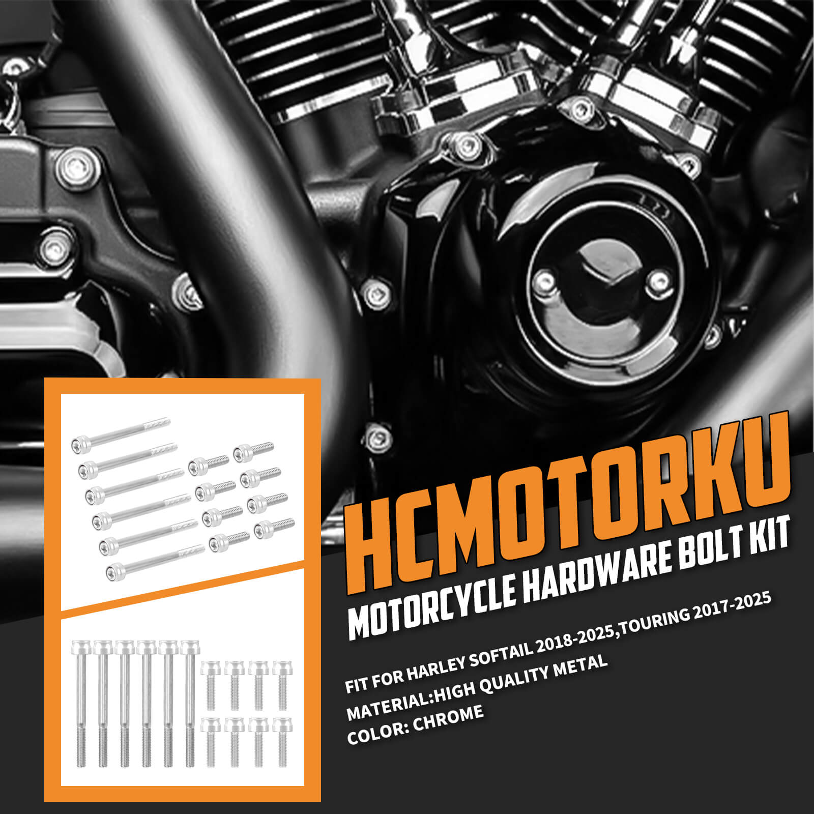 FR007902_HCmotorku_Engine_Screws_Kit_For_Harley_Softail_18-_25_Touring_17-_25 Chrome