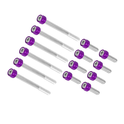 FR007906_HCmotorku_Anodized Aluminum Engine Screws Bolts Kit For Harley Softail '18-'25 Touring '17-'25 Purple