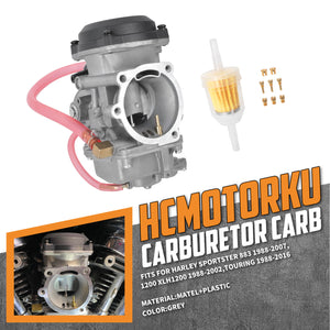 FU000501_HCmotorku_Heavy-Duty Carburetor Kit with Fuel Filter for Harley SportsterXL 883 1200 '98-'07