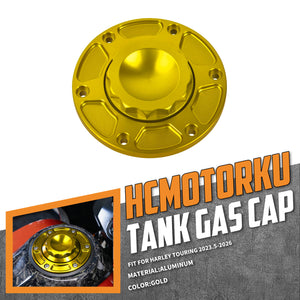 Custom Billet Gas Cap For Harley Touring 2023.5-2026 | HCmotorku