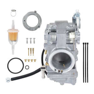 FU001001 HCmotorku Heavy-Duty Carburetor Kit with Fuel Filter for Electra Glide '90-'04