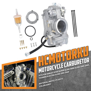 FU001001 HCmotorku Heavy-Duty Carburetor Kit with Fuel Filter for Electra Glide '90-'04