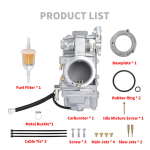 FU001001 HCmotorku Heavy-Duty Carburetor Kit with Fuel Filter for Electra Glide '90-'04 Product List
