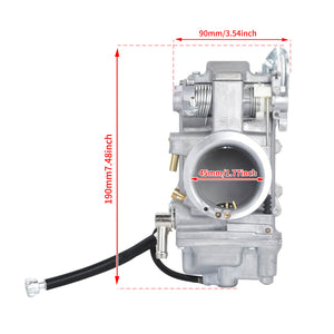 FU001001 HCmotorku Heavy-Duty Carburetor Kit with Fuel Filter for Electra Glide '90-'04 Size
