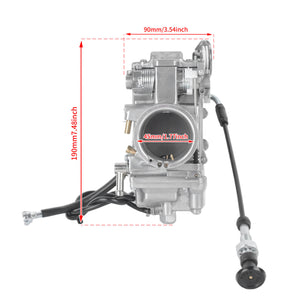 FU001101 HCmotorku 48mm Carburetor Assembly for Harley Dyna & Electra Glide Size