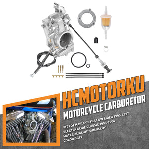 FU001101 HCmotorku 48mm Carburetor Assembly for Harley Dyna & Electra Glide Installation