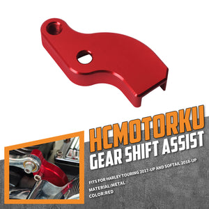 GE000203_HCmotorku_Red CNC Shift Neutral Gear Assist Kit for Harley Touring ‘17-Up Softail ‘18-Up