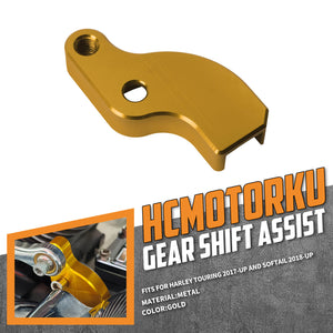 GE000204_HCmotorku_Gold CNC Shift Neutral Gear Assist Kit for Harley Touring ‘17-Up Softail ‘18-Up