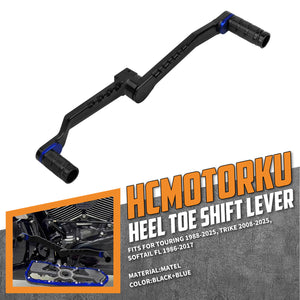 GE000904_HCmotorku_CNC Blue Heel Toe Shifter Lever Shifter Peg for Harley Softail ’86-’17 Touring ‘88-Up Trike ‘08-Up