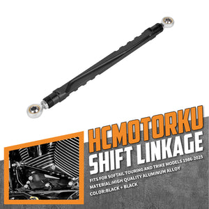 GE001001_HCmotorku_Black Shifter Shift Linkage for Harley Softail ‘86-’25 Touring Trike  