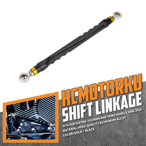 GE001003_HCmotorku_Gold Shifter Shift Linkage for Harley Softail ‘86-’25 Touring Trike 