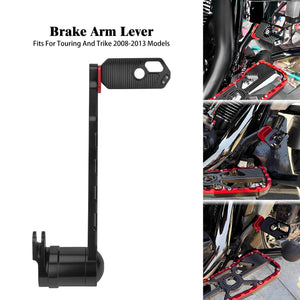 GE001102_HCmotorku_Red CNC Anodized Brake Arm Lever Brake Pedal for Harley Touring ‘08-’13 Installation