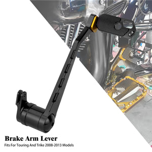 GE001103_HCmotorku_Gold CNC Anodized Brake Arm Lever Brake Pedal for Harley Touring ‘08-’13