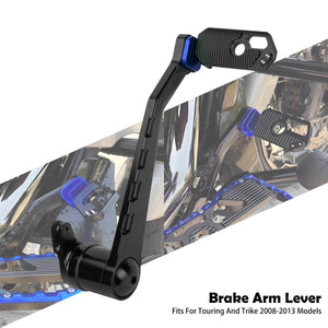 GE001104_HCmotorku_Blue CNC Anodized Brake Arm Lever Brake Pedal for Harley Touring ‘08-’13