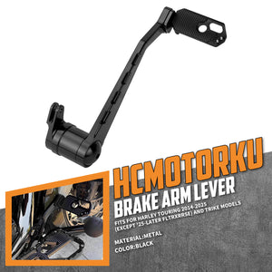 GE001105_HCmotorku_Black CNC Anodized Brake Arm Lever Brake Pedal for Harley Touring ‘14-’25