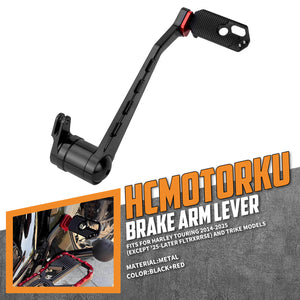 GE001106_HCmotorku_Red CNC Anodized Brake Arm Lever Brake Pedal for Harley Touring ‘14-’25 