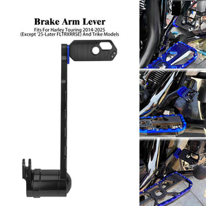 GE001108_HCmotorku_Blue CNC Anodized Brake Arm Lever Brake Pedal for Harley Touring ‘14-’25