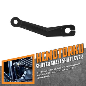 GE001201 HCmotorku Premium Black Aluminum Shift Shaft Shift Lever Arm for Harley Touring Softail Trike