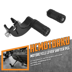 GE001801_HCmotorku_Mid-Control Shift Lever with Anti-Slip Peg For Harley Softail FL '18-Up Black