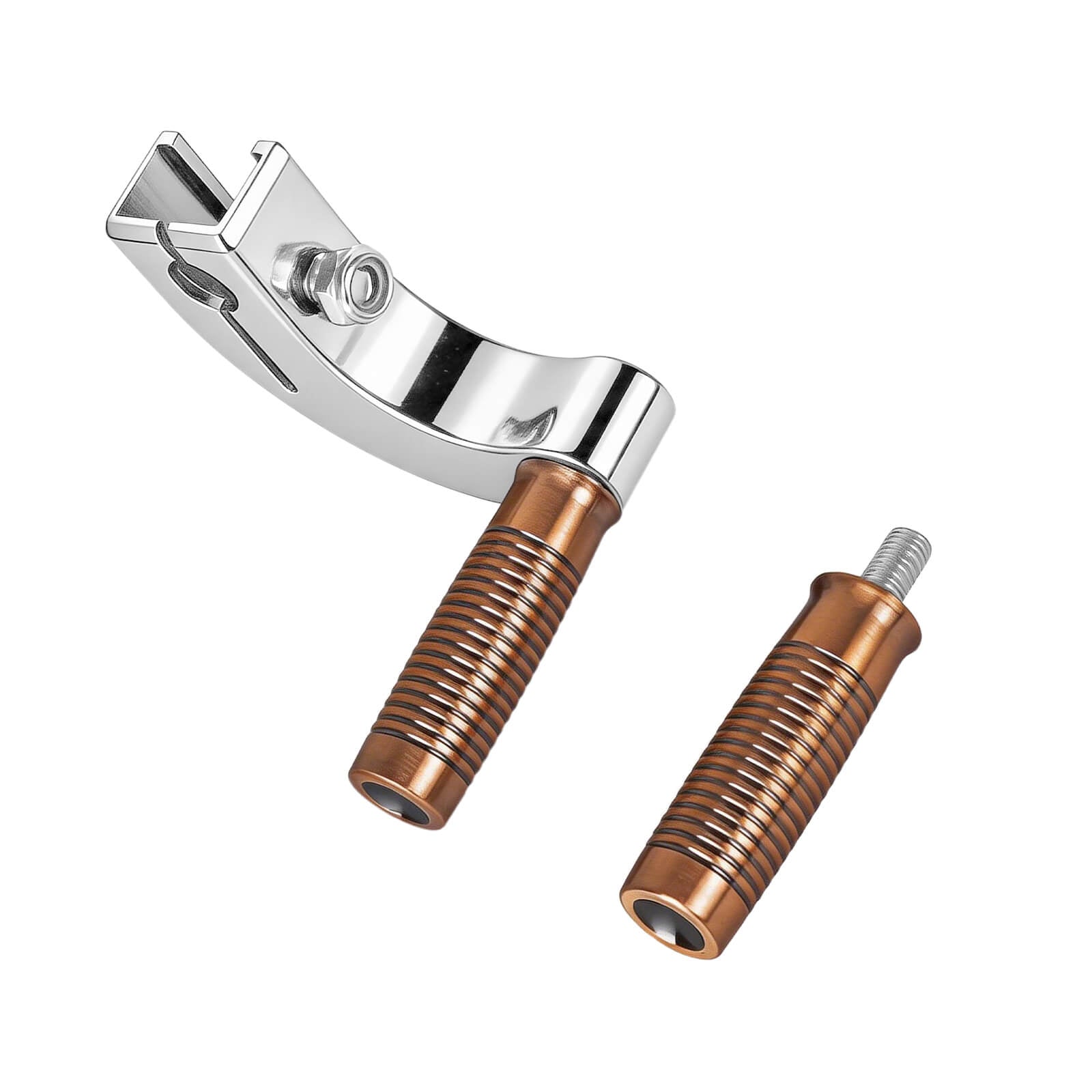 GE002003_HCmotorku_Billet Aluminum Shift Lever Assembly Harley Softail '18-Up Chrome-Bronze